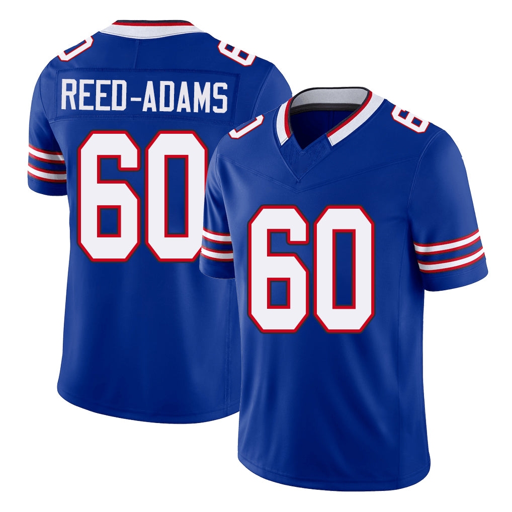 Buffalo #60 Reed-Adams Player Football V Neck Short Sleeve Royal Jersey Ar'maj For Men Youth Women Gift