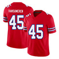 Buffalo #45 VanSumeren Player Football V Neck Short Sleeve Red Jersey Ben For Men Youth Women Gift