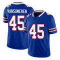 Buffalo #45 VanSumeren Player Football V Neck Short Sleeve Royal Jersey Ben For Men Youth Women Gift