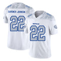 Buffalo #22 Gardner-Johnson Player Football V Neck Short Sleeve White Jersey C.J. For Men Youth Women Gift