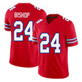 Buffalo #24 Bishop Player Football V Neck Short Sleeve Red Jersey Cole For Men Youth Women Gift