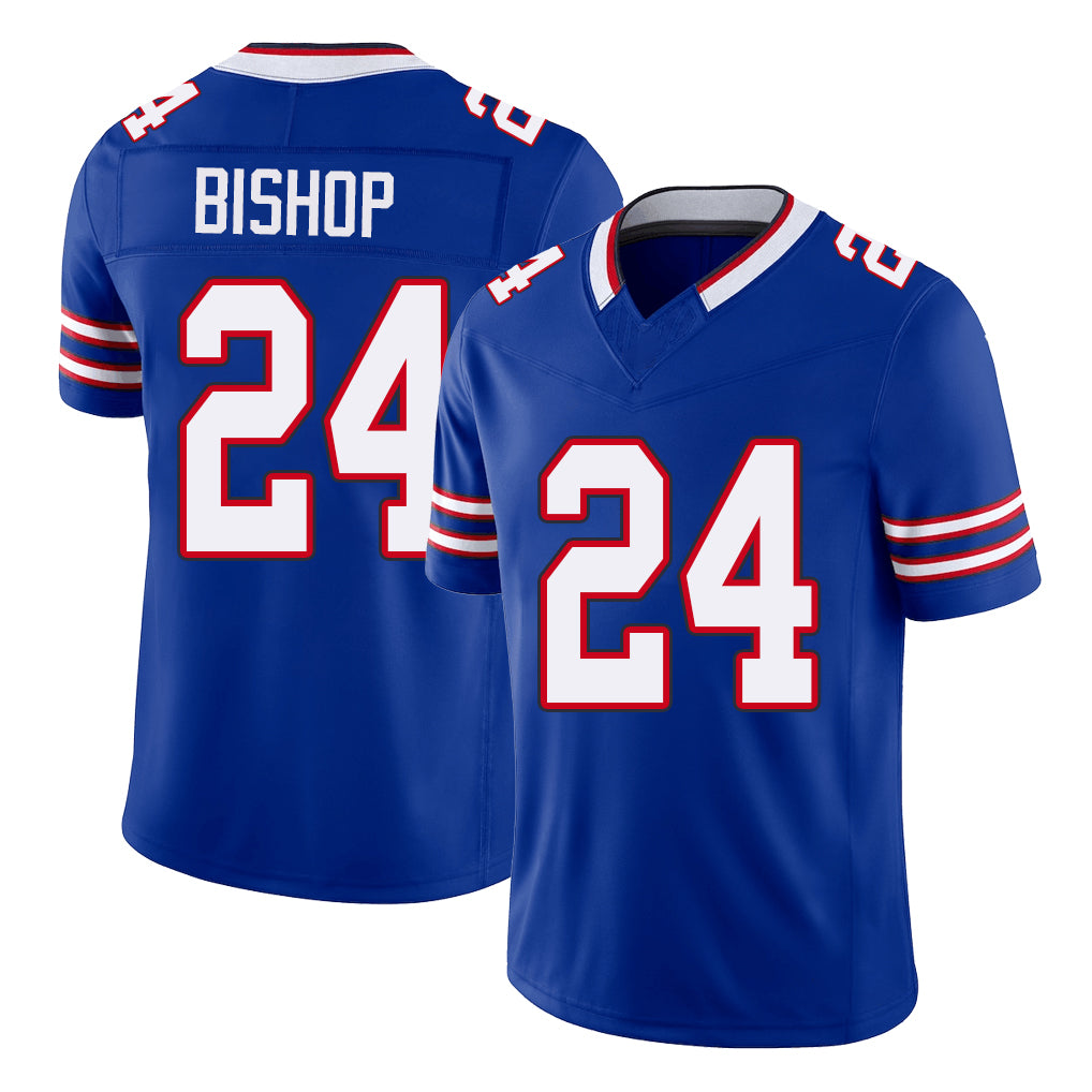 Buffalo #24 Bishop Player Football V Neck Short Sleeve Royal Jersey Cole For Men Youth Women Gift