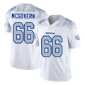 Buffalo #66 McGovern Player Football V Neck Short Sleeve White Jersey Connor For Men Youth Women Gift