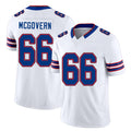 Buffalo #66 McGovern Player Football V Neck Short Sleeve White Jersey Connor For Men Youth Women Gift