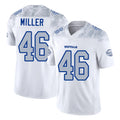 Buffalo #46 Miller Player Football V Neck Short Sleeve White Jersey D.J. For Men Youth Women Gift