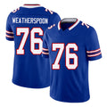 Buffalo #76 Weatherspoon Player Football V Neck Short Sleeve Royal Jersey Da'Metrius For Men Youth Women Gift