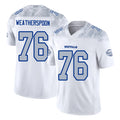 Buffalo #76 Weatherspoon Player Football V Neck Short Sleeve White Jersey Da'Metrius For Men Youth Women Gift
