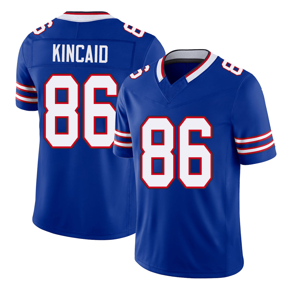 Buffalo #86 Kincaid Player Football V Neck Short Sleeve Royal Jersey Dalton For Men Youth Women Gift