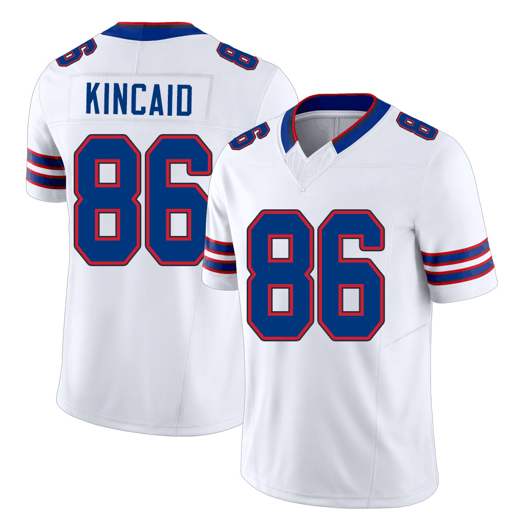 Buffalo #86 Kincaid Player Football V Neck Short Sleeve White Jersey Dalton For Men Youth Women Gift