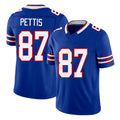 Buffalo #87 Pettis Player Football V Neck Short Sleeve Royal Jersey Dante For Men Youth Women Gift