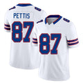 Buffalo #87 Pettis Player Football V Neck Short Sleeve White Jersey Dante For Men Youth Women Gift