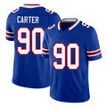 Buffalo #90 Carter Player Football V Neck Short Sleeve Royal Jersey DeWayne For Men Youth Women Gift