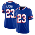 Buffalo #23 Alford Player Football V Neck Short Sleeve Royal Jersey Dee For Men Youth Women Gift