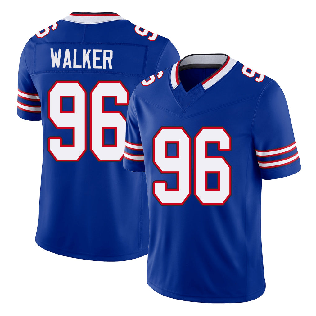 Buffalo #96 Walker Player Football V Neck Short Sleeve Royal Jersey Deone For Men Youth Women Gift
