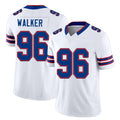 Buffalo #96 Walker Player Football V Neck Short Sleeve White Jersey Deone For Men Youth Women Gift