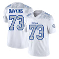 Buffalo #73 Dawkins Player Football V Neck Short Sleeve White Jersey Dion For Men Youth Women Gift