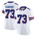 Buffalo #73 Dawkins Player Football V Neck Short Sleeve White Jersey Dion For Men Youth Women Gift
