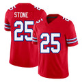 Buffalo #25 Stone Player Football V Neck Short Sleeve Red Jersey Geno For Men Youth Women Gift