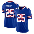 Buffalo #25 Stone Player Football V Neck Short Sleeve Royal Jersey Geno For Men Youth Women Gift