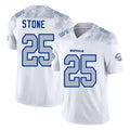 Buffalo #25 Stone Player Football V Neck Short Sleeve White Jersey Geno For Men Youth Women Gift