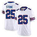 Buffalo #25 Stone Player Football V Neck Short Sleeve White Jersey Geno For Men Youth Women Gift
