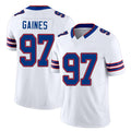 Buffalo #97 Gaines Player Football V Neck Short Sleeve White Jersey Greg For Men Youth Women Gift