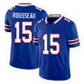 Buffalo #15 Rousseau Player Football V Neck Short Sleeve Royal Jersey Greg For Men Youth Women Gift