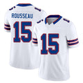 Buffalo #15 Rousseau Player Football V Neck Short Sleeve White Jersey Greg For Men Youth Women Gift