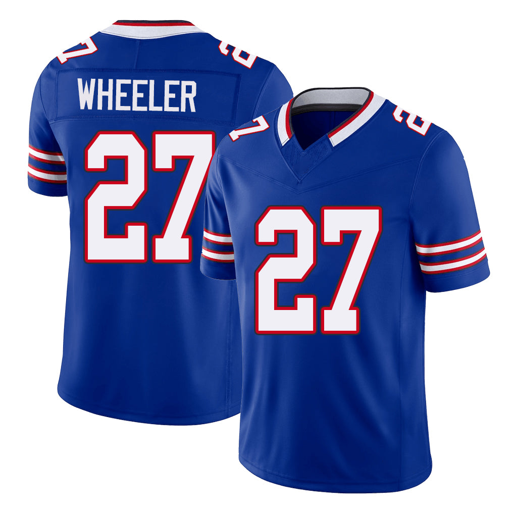 Buffalo #27 Wheeler Player Football V Neck Short Sleeve Royal Jersey Ian For Men Youth Women Gift