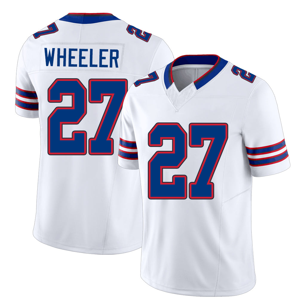 Buffalo #27 Wheeler Player Football V Neck Short Sleeve White Jersey Ian For Men Youth Women Gift