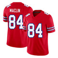 Buffalo #84 Maclin Player Football V Neck Short Sleeve Red Jersey Ja'Mori For Men Youth Women Gift