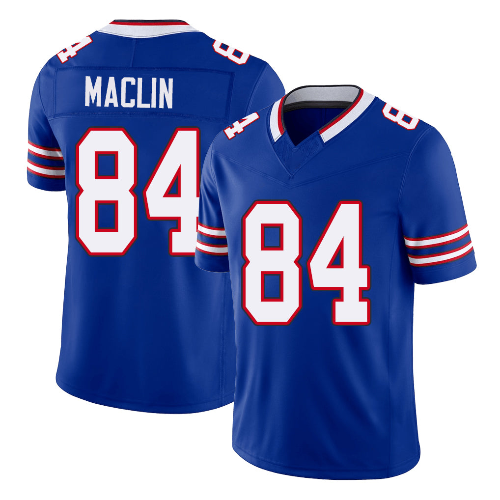 Buffalo #84 Maclin Player Football V Neck Short Sleeve Royal Jersey Ja'Mori For Men Youth Women Gift