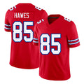 Buffalo #85 Hawes Player Football V Neck Short Sleeve Red Jersey Jackson For Men Youth Women Gift