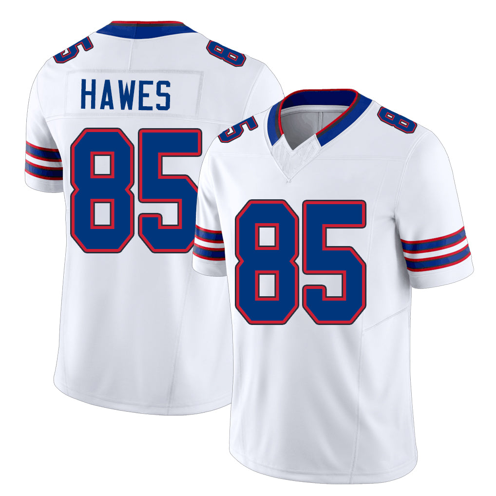 Buffalo #85 Hawes Player Football V Neck Short Sleeve White Jersey Jackson For Men Youth Women Gift