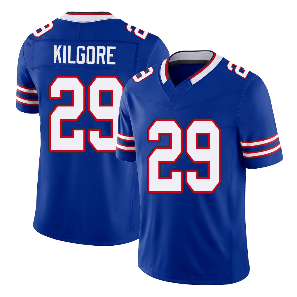 Buffalo #29 Kilgore Player Football V Neck Short Sleeve Royal Jersey Jalon For Men Youth Women Gift