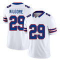 Buffalo #29 Kilgore Player Football V Neck Short Sleeve White Jersey Jalon For Men Youth Women Gift
