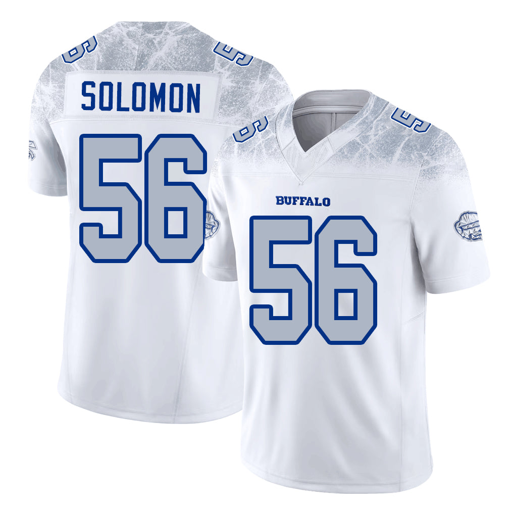 Buffalo #56 Solomon Player Football V Neck Short Sleeve White Jersey Javon For Men Youth Women Gift