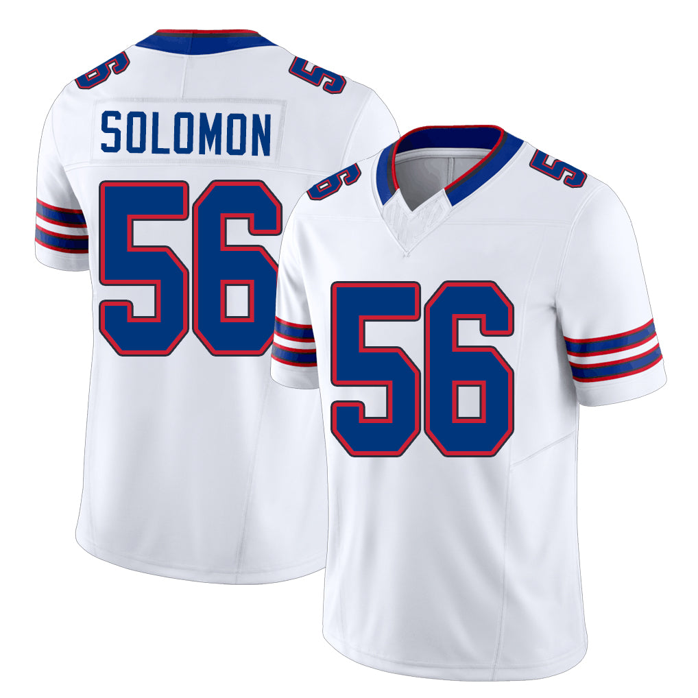 Buffalo #56 Solomon Player Football V Neck Short Sleeve White Jersey Javon For Men Youth Women Gift