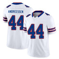 Buffalo #44 Andreessen Player Football V Neck Short Sleeve White Jersey Joe For Men Youth Women Gift