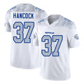Buffalo #37 Hancock Player Football V Neck Short Sleeve White Jersey Jordan For Men Youth Women Gift