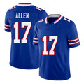 Buffalo #17 Allen Player Football V Neck Short Sleeve Royal Jersey Josh For Men Youth Women Gift