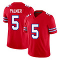 Buffalo #5 Palmer Player Football V Neck Short Sleeve Red Jersey Josh For Men Youth Women Gift