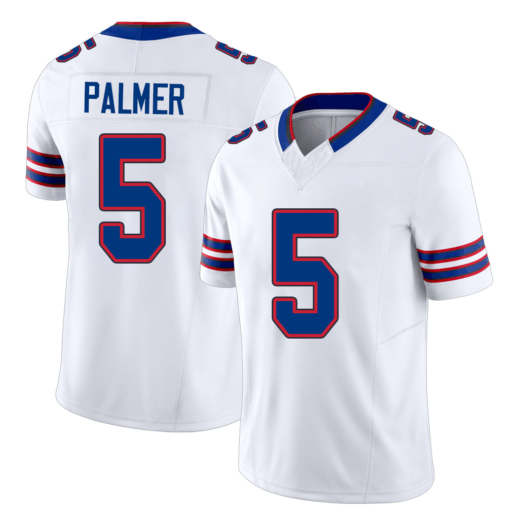Buffalo #5 Palmer Player Football V Neck Short Sleeve White Jersey Josh For Men Youth Women Gift
