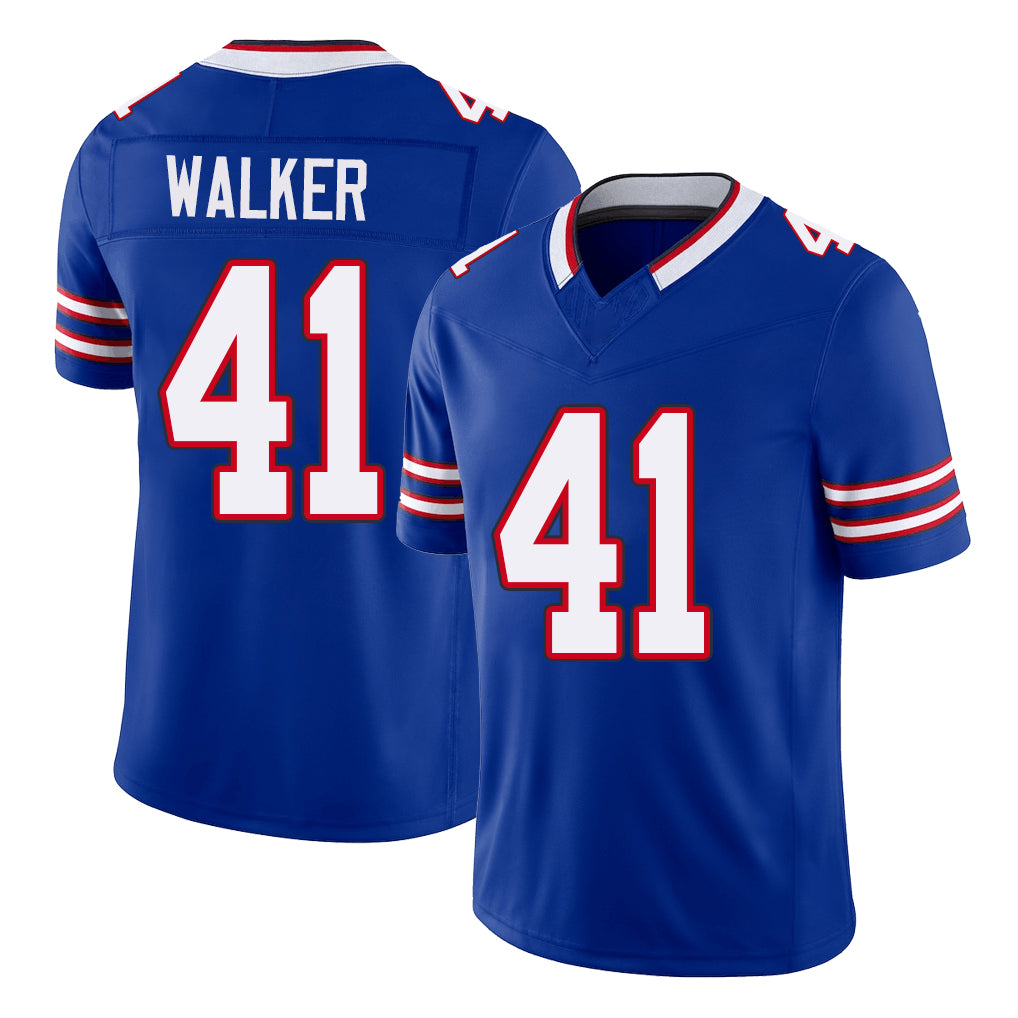 Buffalo #41 Walker Player Football V Neck Short Sleeve Royal Jersey Kani For Men Youth Women Gift