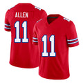 Buffalo #11 Allen Player Football V Neck Short Sleeve Red Jersey Kyle For Men Youth Women Gift