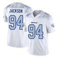 Buffalo #94 Jackson Player Football V Neck Short Sleeve White Jersey Landon For Men Youth Women Gift