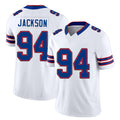 Buffalo #94 Jackson Player Football V Neck Short Sleeve White Jersey Landon For Men Youth Women Gift