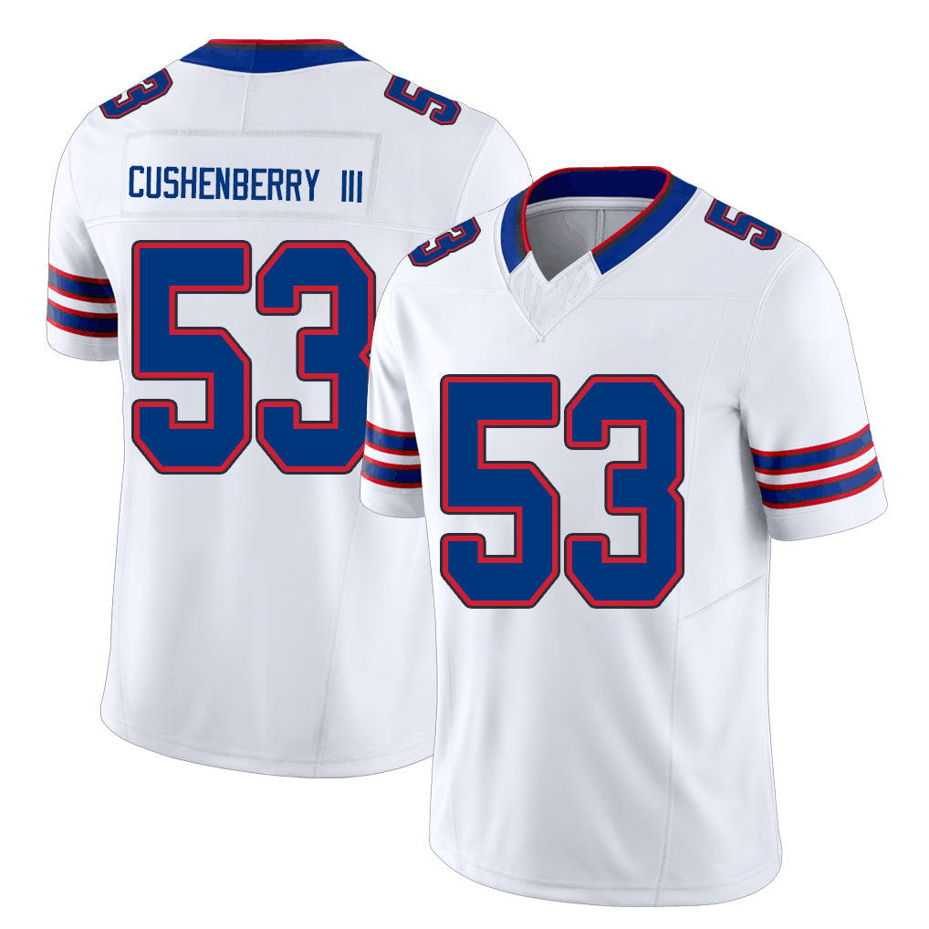 Buffalo #53 Cushenberry III Player Football V Neck Short Sleeve White Jersey Lloyd For Men Youth Women Gift
