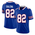 Buffalo #82 Dalena Player Football V Neck Short Sleeve Royal Jersey Mac For Men Youth Women Gift