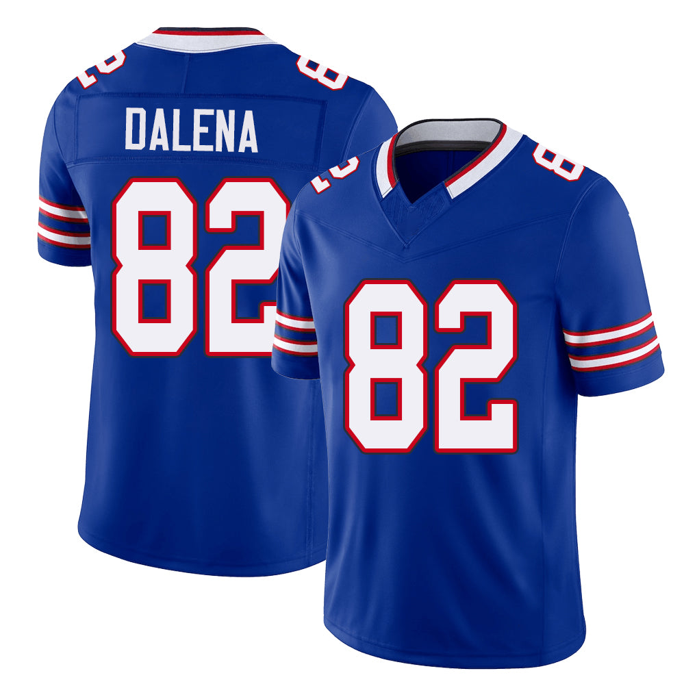 Buffalo #82 Dalena Player Football V Neck Short Sleeve Royal Jersey Mac For Men Youth Women Gift